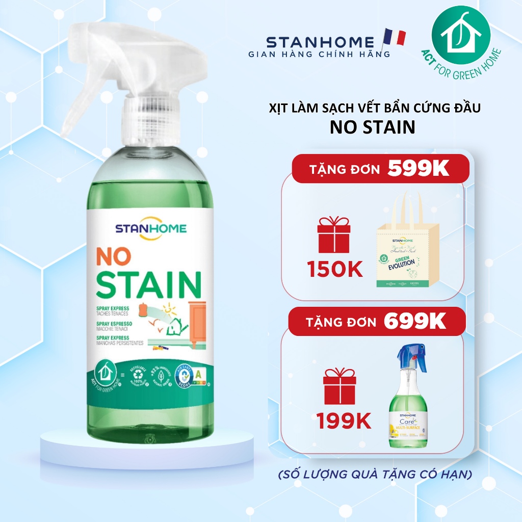 Nước Tẩy Rửa Đa Năng Trong Nhà STANHOME No Stain Loại Bỏ Các Vết Bẩn Trên Tường Như Mực Bút Chì Màu Kẹo Cao Su 500ML