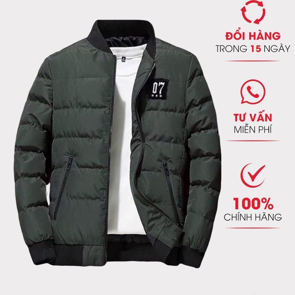 ÁO KHOÁC PHAO NAM BOMBER TRẺ TRUNG CÁ TÍNH CHẦN BÔNG 3 LỚP CỰC ẤM Zenkocs3 MEN JK 068