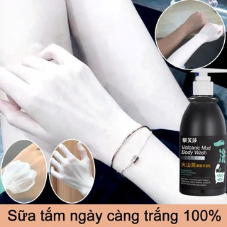  Sữa tắm trắng da toàn thân tắm bùn núi lửa làm trắng da sau khi đi nắng tẩy tế bào chết làm trắng nhanh 250ml 