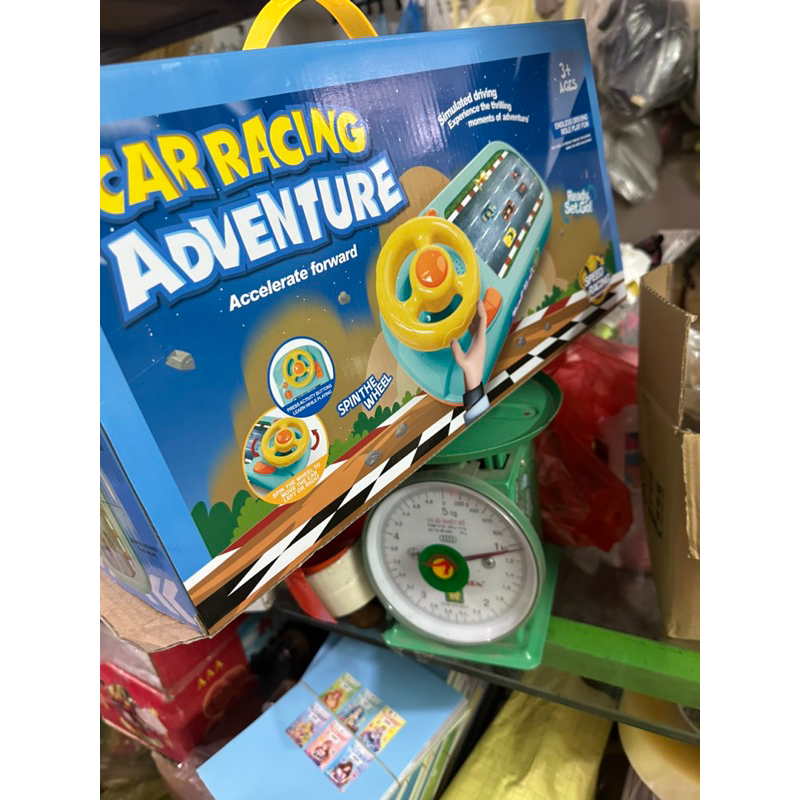 Đồ Chơi Mô Hình Đường Đua Ô Tô 2 Tốc Độ Có Màn Hình Chuyển Động Và Vô Lăng Mô Phỏng Lái Xe Cho Bé