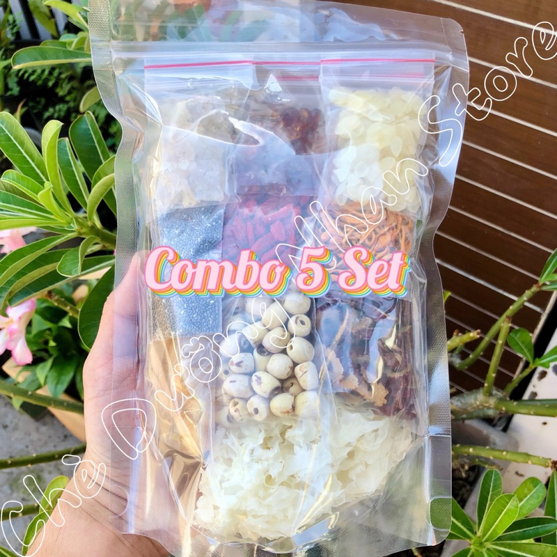 Combo 5 set chè dưỡng nhan 12 vị 500g nấu 20 chén