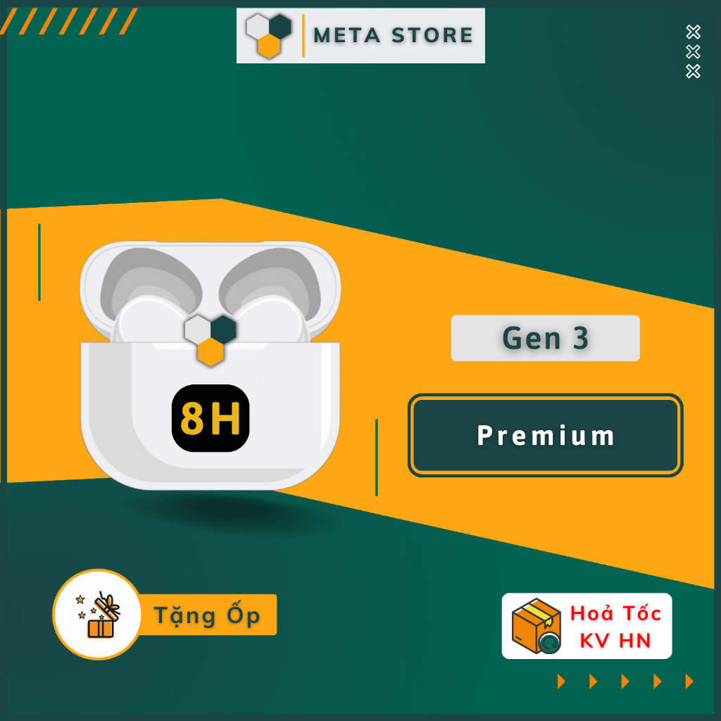 Tai Nghe Bluetooth Gen 3 Premium 8H Đổi Tên - Định Vị - Check Setting • Meta Store