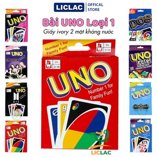 Bài UNO Cao Cấp ( LOẠI 1 ) chất liệu giấy IVORY 2 mặt chống nước, Bài UNO Cơ Bản, FLIP, DOS, Blackpink, BTS, Liên Quân