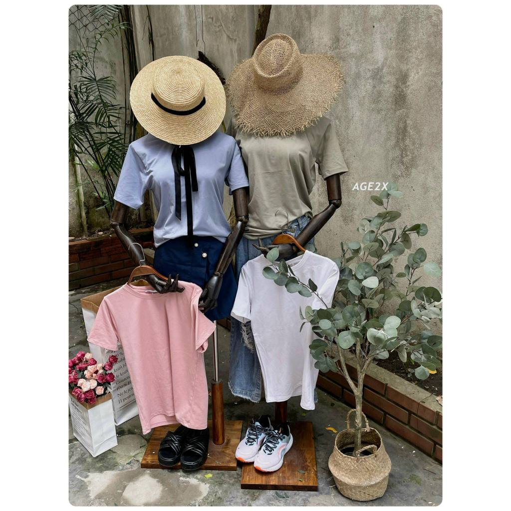 TOP MÀU ÁO THUN NỮ TRƠN AGE2X HOT NHẤT 2023