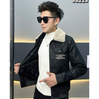 Áo khoác da lộn nam cổ lông, lót lông mẫu hot nhât 2023