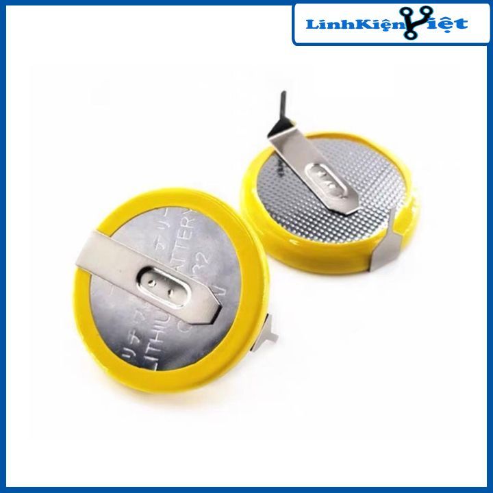 Pin liền đế CR2450 3V pin chân hàn nằm ngang-chân hàn thẳng đứng