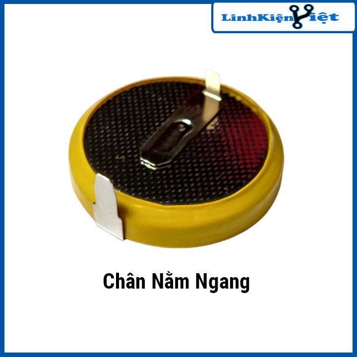 Pin liền đế CR2450 3V pin chân hàn nằm ngang-chân hàn thẳng đứng