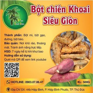 Bột chiên khoai lang- gói 500gram-có mè đen
