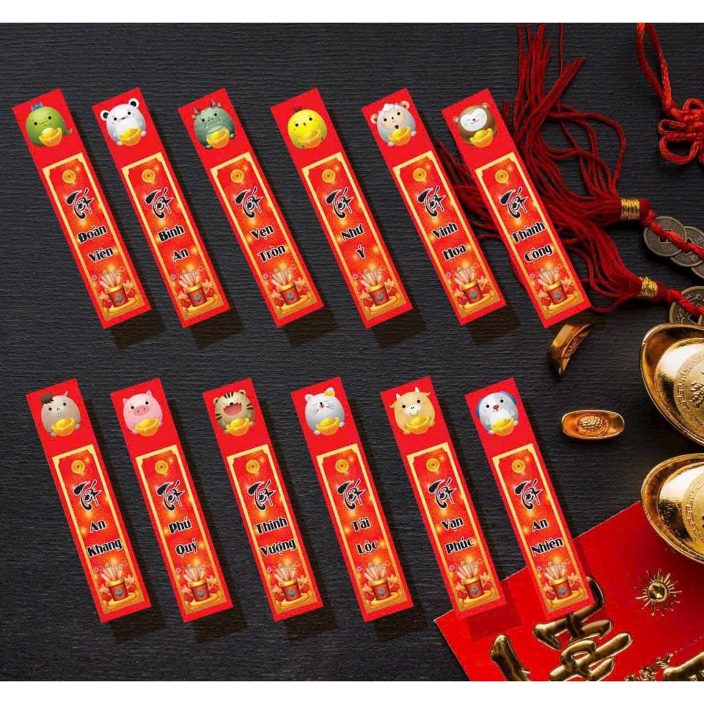 Lì xì gieo quẻ ⚡️ Giá sỉ ⚡️ hộp lì xì gieo quẻ 12 con giáp tết 2024 giá sỉ đẹp độc lạ có phản quang