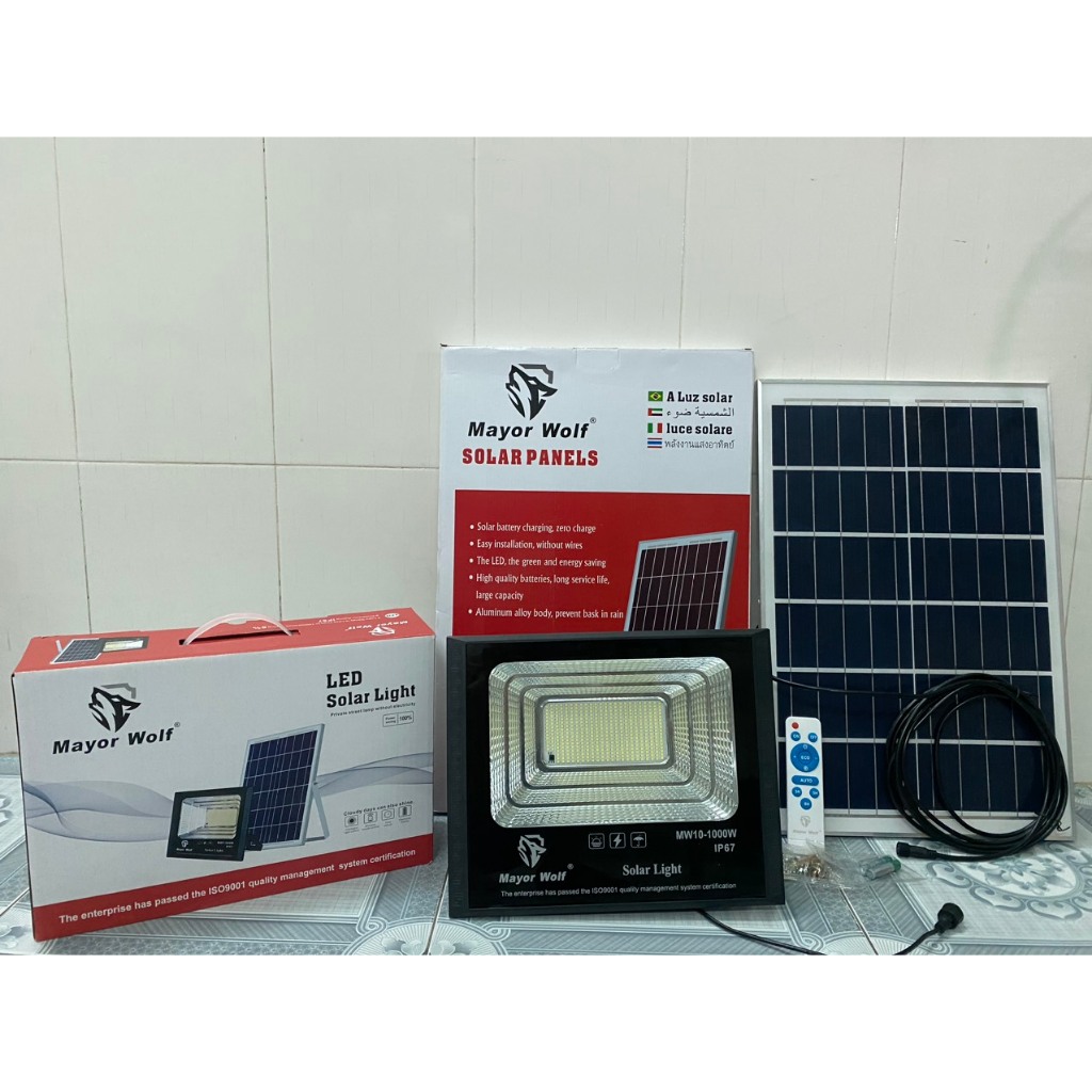 ĐÈN NĂNG LƯỢNG MẶT TRỜI MAYOR WOLF 500W CHÍNH HÃNG