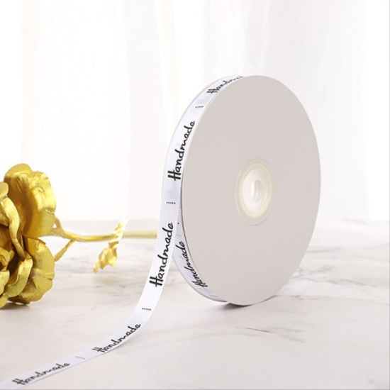 1 MÉT dây ruy băng lụa chữ handmade bản 1cm, ruy băng trang trí bánh sinh nhật, bó hoa nhiều màu gói hoa