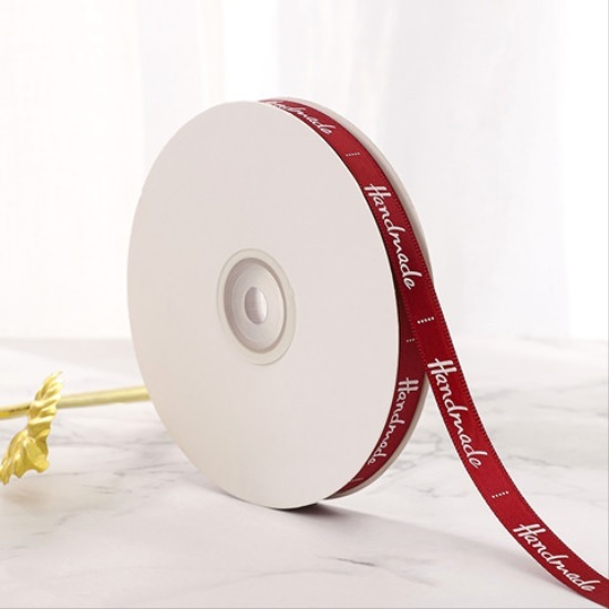 1 MÉT dây ruy băng lụa chữ handmade bản 1cm, ruy băng trang trí bánh sinh nhật, bó hoa nhiều màu gói hoa