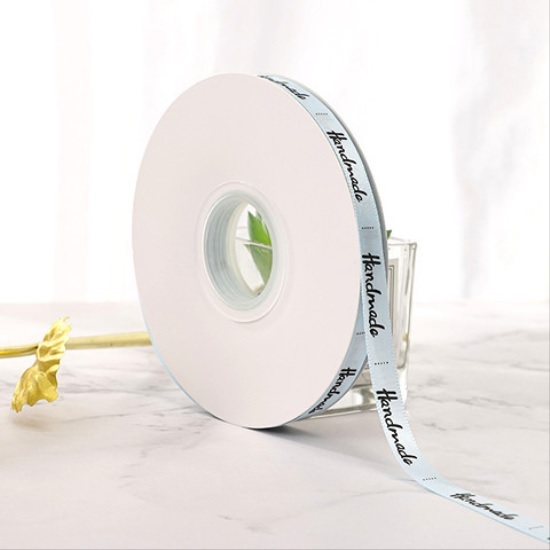 1 MÉT dây ruy băng lụa chữ handmade bản 1cm, ruy băng trang trí bánh sinh nhật, bó hoa nhiều màu gói hoa