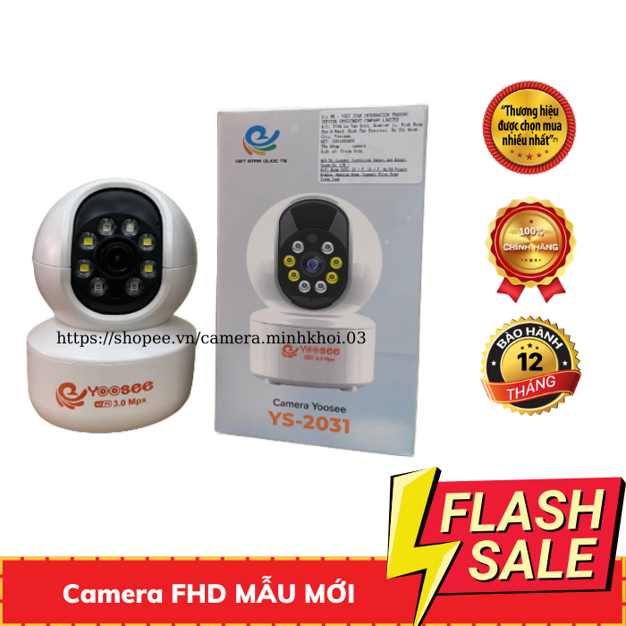 Camera yoosee trong nhà FullHD Không Râu - Mẫu mới