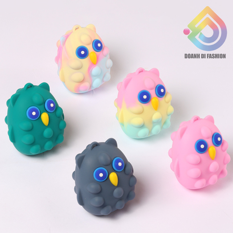 Đồ Chơi Popit 3D Cho Bé. Popit Trò Chơi Giảm Căng Thẳng. Bóng Bóp it Khủng Long Cú Mèo. Vòng Đeo Tay Pop it Giảm Stress