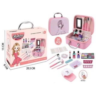 Đồ chơi bé gái vali trang điểm, đồ chơi makeup đủ bộ cho trẻ làm đẹp