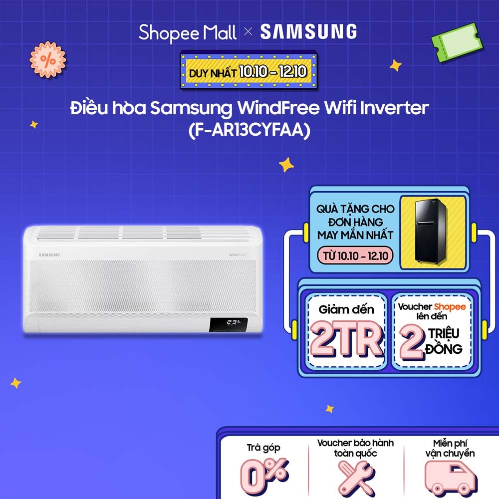 Điều hòa Samsung WindFree Wifi Inverter-12,000 BTU/h-1.5 HP F-AR13CYFAA