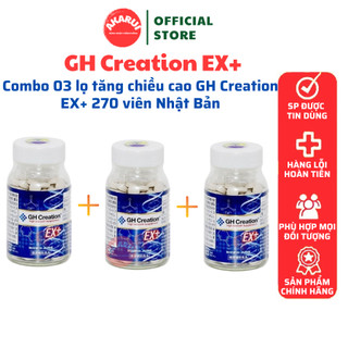 Combo 03 lọ tăng chiều cao gh creation ex+ 270 viên nhật bản