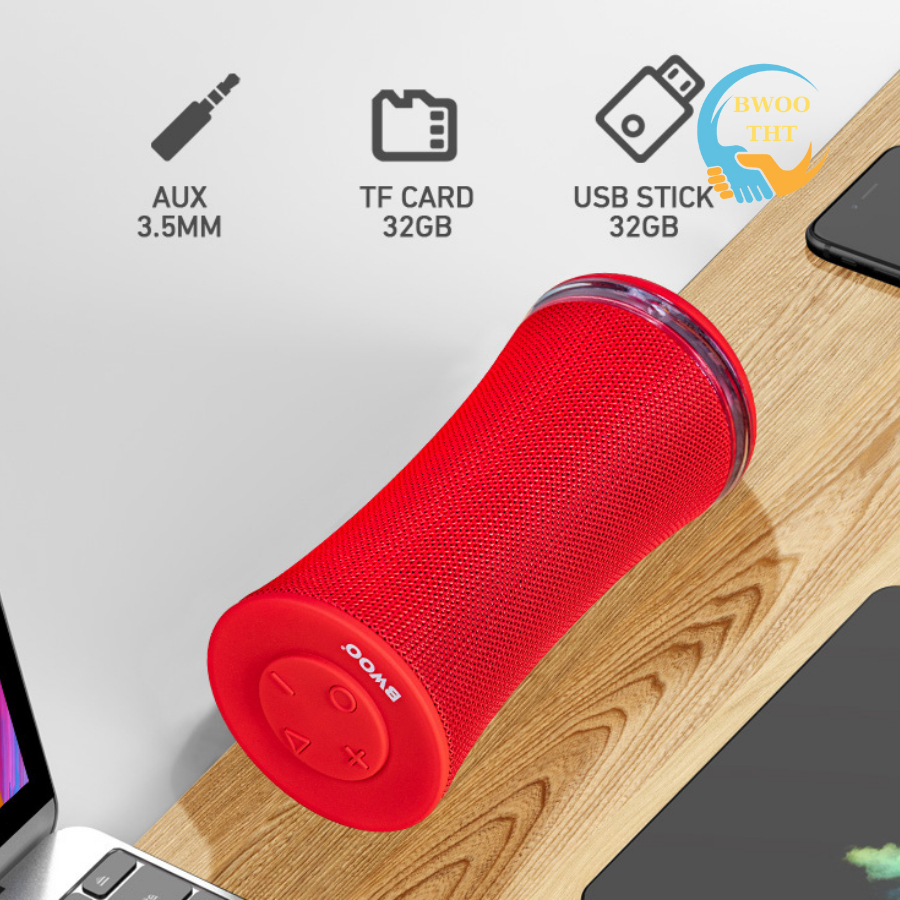 Loa BLUETOOTH BS 56 chính hãng BWOO| âm thanh HIFI ánh sáng RGB nháy theo nhịp điệu bảo hành 12 tháng