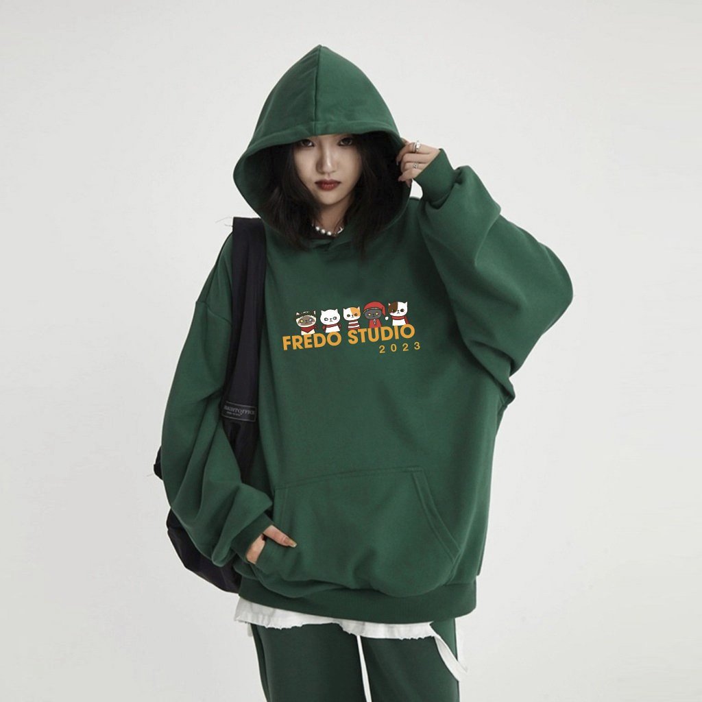 Áo Hoodie CAT TEE Nam Nữ Premium FREDO Local Brand Unisex 100% Cotton 400GSM Fredo Menwear