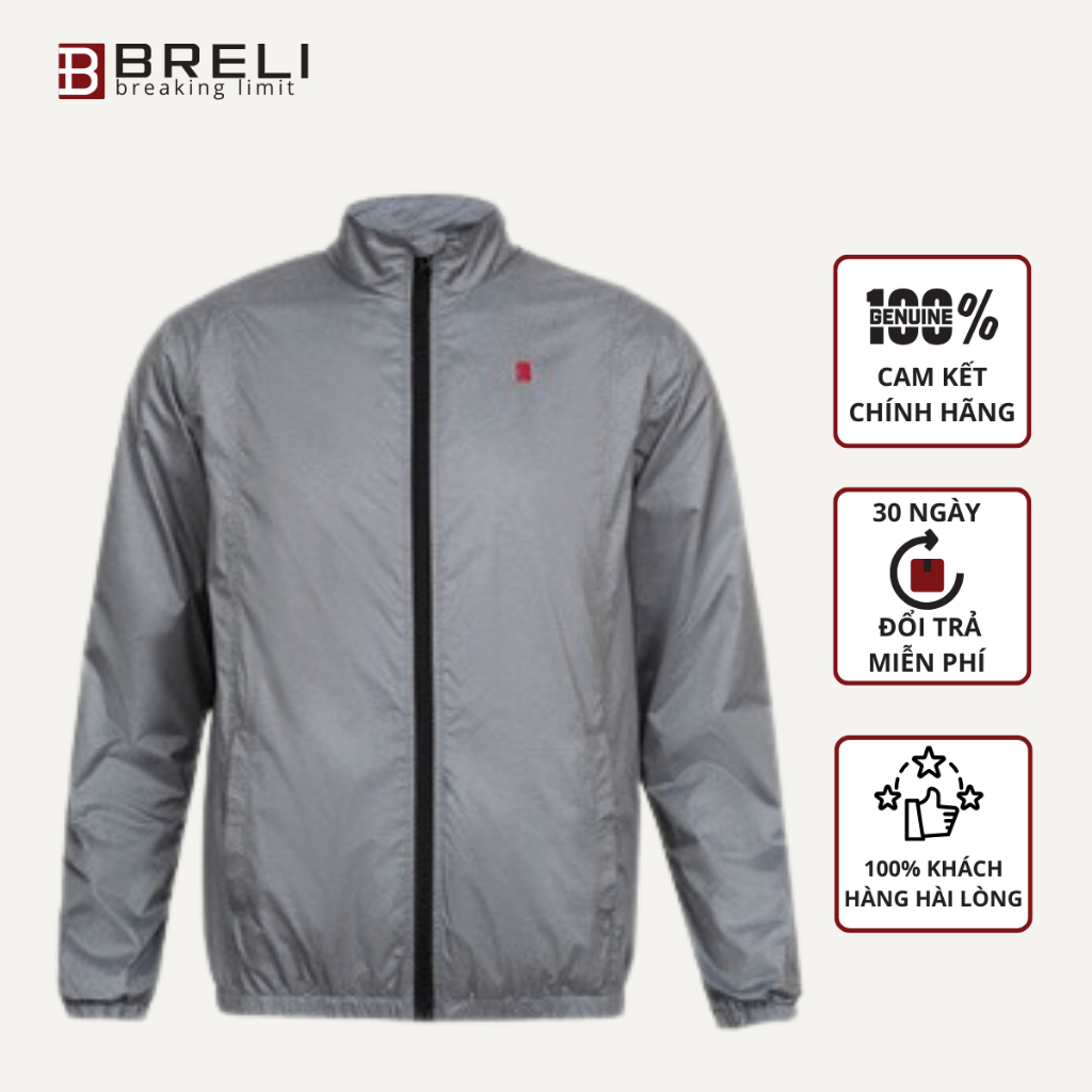 Áo Khoác Gió Nam Thời Trang Breli Áo Khoác Xám Đậm Giữ Ấm Siêu Tốt Chắn Gió Chắn Bụi - BAG2133-LGR