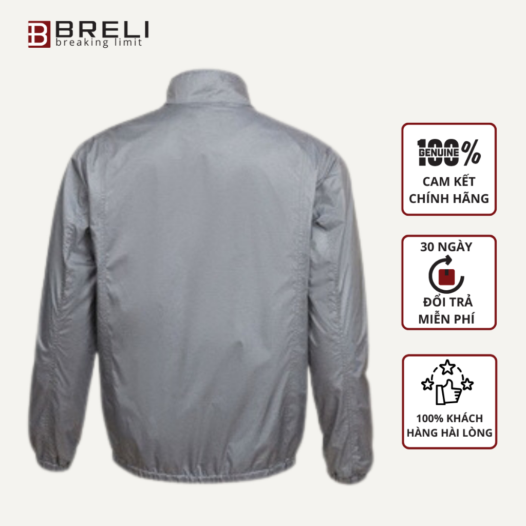 Áo Khoác Gió Nam Thời Trang Breli Áo Khoác Xám Đậm Giữ Ấm Siêu Tốt Chắn Gió Chắn Bụi - BAG2133-LGR