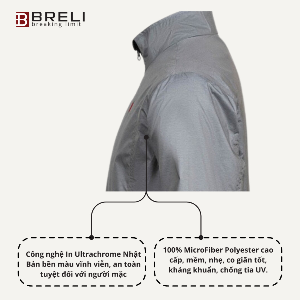 Áo Khoác Gió Nam Thời Trang Breli Áo Khoác Xám Đậm Giữ Ấm Siêu Tốt Chắn Gió Chắn Bụi - BAG2133-LGR