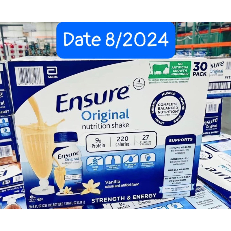 Sữa ensure nước vani mỹ 237ml -thùng 30 chai