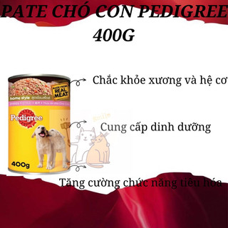 THỨC ĂN PEDIGREE DẠNG PATE, XỐT CHO CHÓ CON Vị thịt Lon 400G