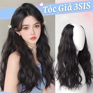 Tóc giả kẹp 3 dải dáng xoăn sóng xù hippie, tóc giả xoăn kẹp phím
