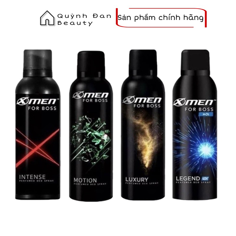 Xịt khử mùi X-Men For Boss - Mùi hương trầm đầy nội lực 150ml