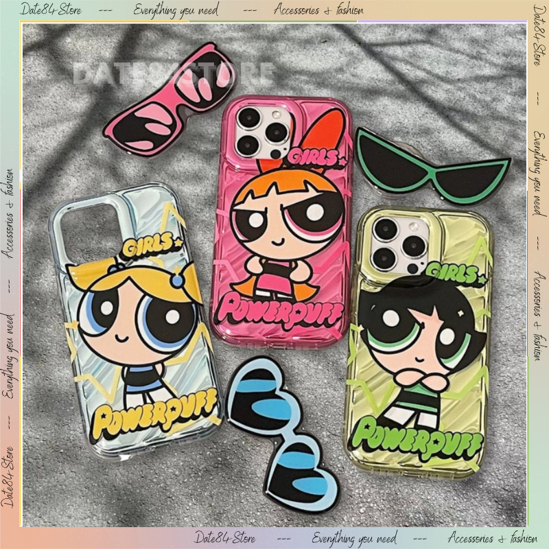 Ốp lưng ốp trong 3 cô gái siêu nhân cho iphone kèm POP kính mát Date84store