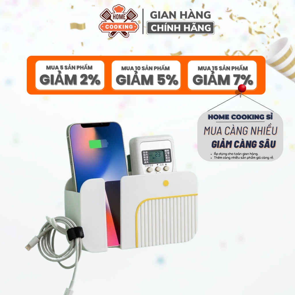 Khay Dán Tường Để Điện Thoại, Điều Khiển Cao Cấp Mẫu Mới