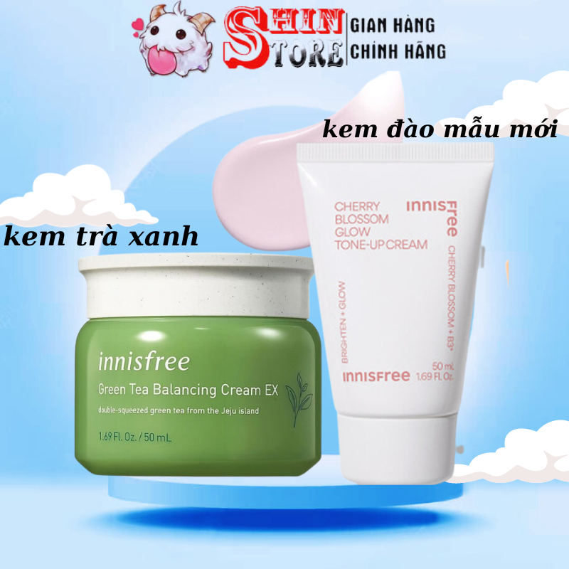 Kem Dưỡng Nâng Tone Da Trắng Sáng Chiết Xuất Hoa Anh Đào - Innisfree Jeju Cherry Blossom Tone Up Cream 50ml