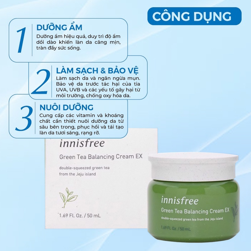 Kem Dưỡng Nâng Tone Da Trắng Sáng Chiết Xuất Hoa Anh Đào - Innisfree Jeju Cherry Blossom Tone Up Cream 50ml