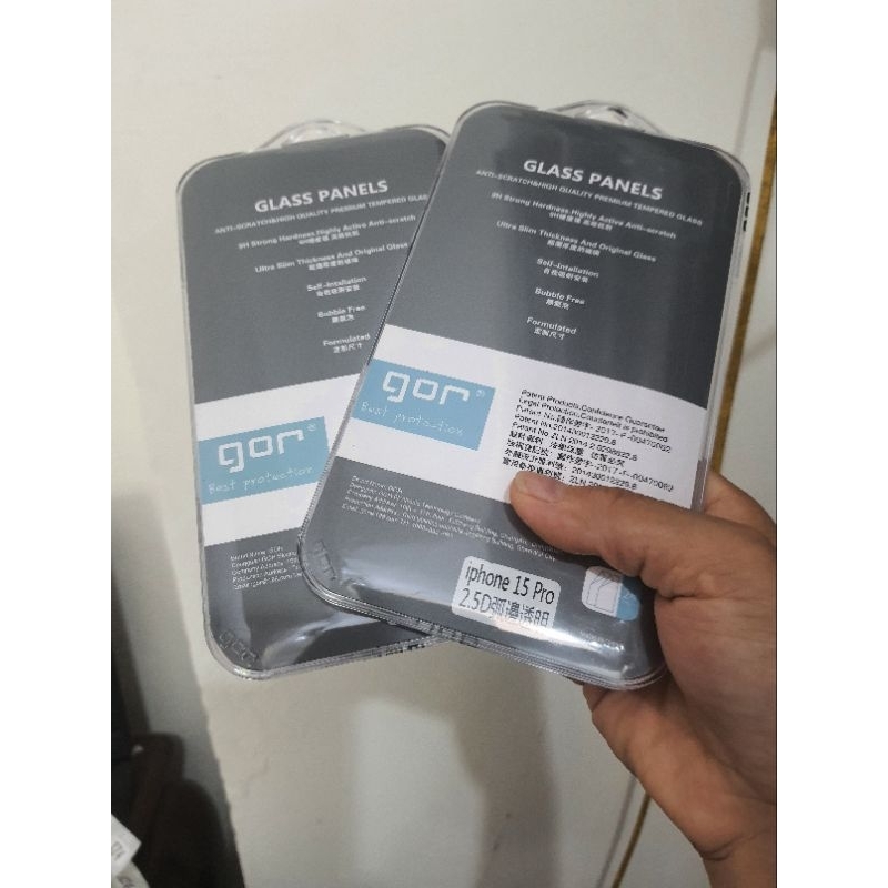 Bộ 2 kính cường lực iPhone 15 pro max,14 pro max/13 pro max/13 pro/13/13 mini/12 Mini/ 12/ 12 Pro/ 12 Pro Max hãng Gor