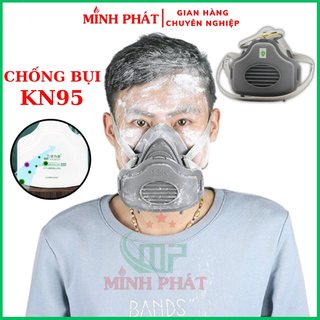 Mặt nạ chống bụi sơn nước minh phát 3200, mặt nạ phun thuốc trừ sâu,phun sơn,chống khói bụi minh phát