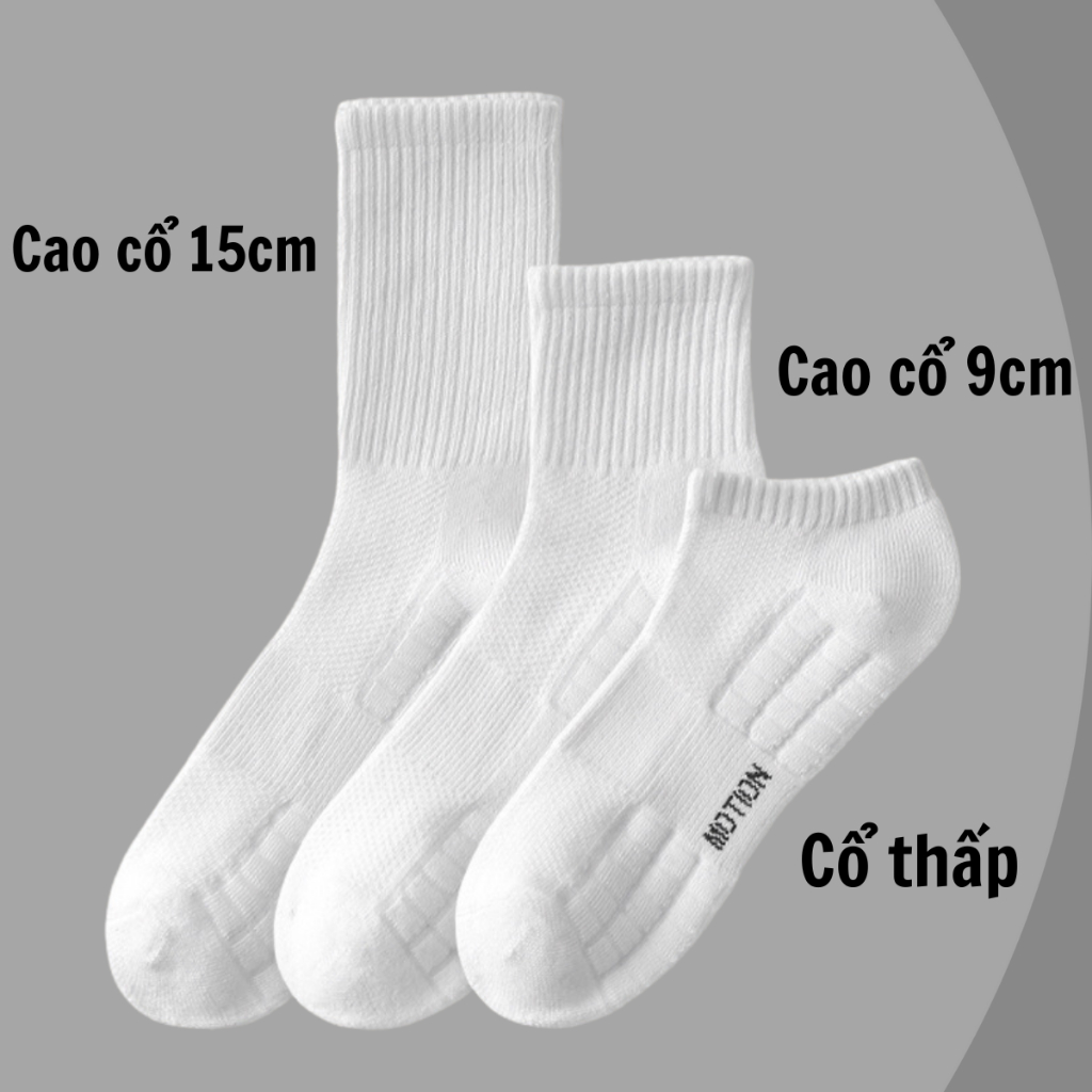 Tất Thể thao Nam đế lót bông êm chân, mặt trên dệt lỗ, giúp thoáng khí, đi rất êm chân và thoải mái hàng Cao cấp