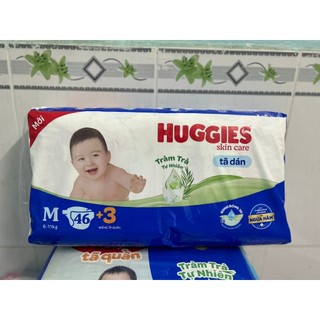 [TẶNG KÈM 3 MIẾNG] Tã dán Huggies SIZE M 46 + 3 miếng/ SIZE M 76 + 3 miếng