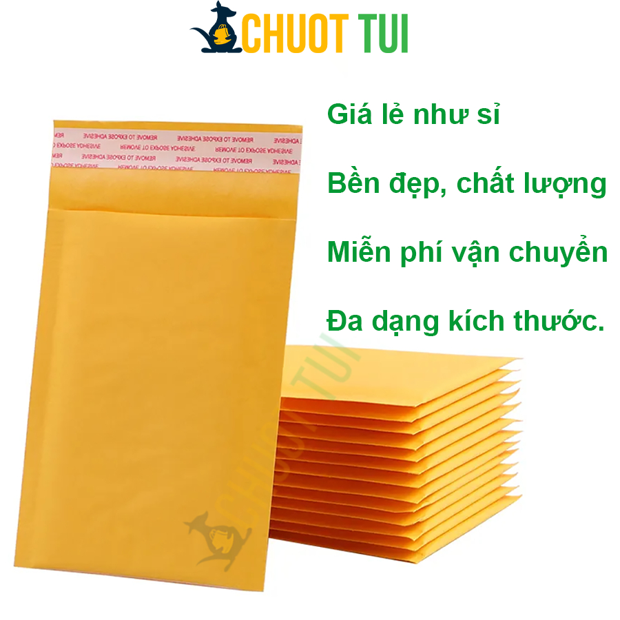 Combo 50 Túi gói hàng chống sốc bóng khí ,túi giấy KRAT bóng khí chống sốc đóng gói hàng hóa an toàn giá tốt.