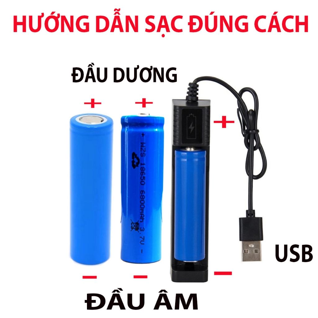 Pin sạc ultrafire 18650 4800mAh đến 6800mAh  3.7V 4.2V, Pin li-ion Sạc Quạt , Sạc dự phòng, Tông đơ, Va-pe FERADO
