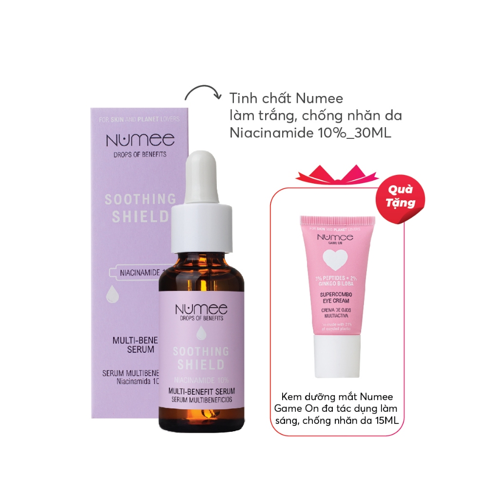 [Tặng kem dưỡng mắt] Tinh chất Numee làm trắng, chống nhăn da Niacinamide 10%_30ML