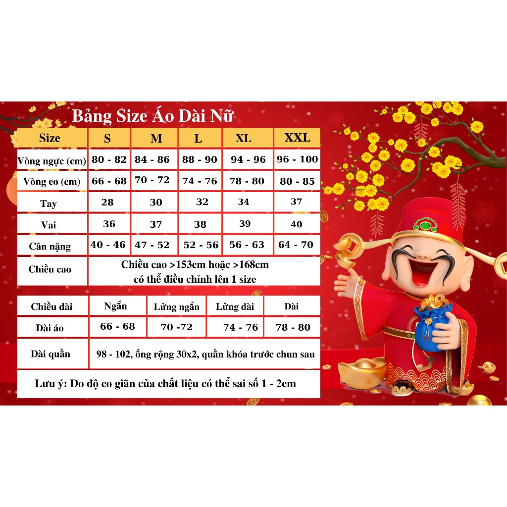 Áo Dài Tết Cách Tân Cao Cấp Loại 1   Áo Dài Truyền Thống Dài May Sẵn Chất Liệu Lụa Họa Tiết Thêu