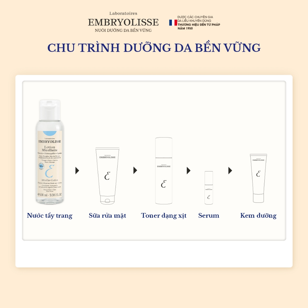 Nước Tẩy Trang Cây Phỉ Embryolisse Micellaire Lotion 100ml