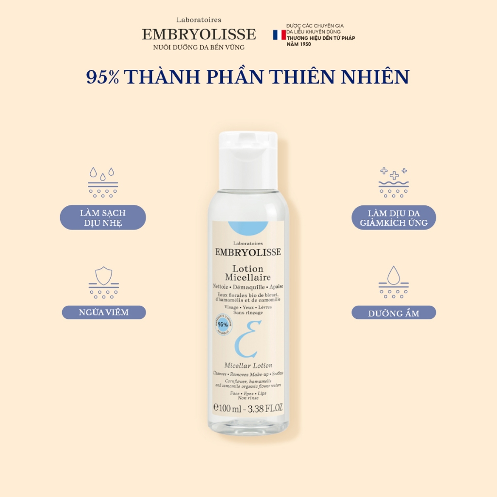 Nước Tẩy Trang Cây Phỉ Embryolisse Lotion Micellaire 250ml