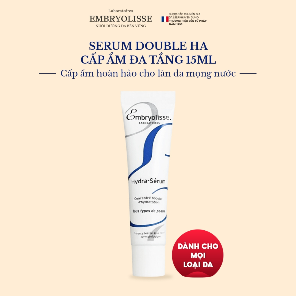 [HB GIFT] Serum double HA cấp ẩm đa tầng Embryolisse Hydra Serum 15ml