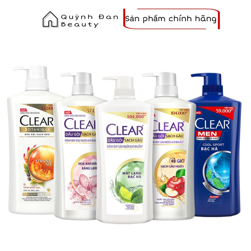 Dầu gội đầu CLEAR sạch gàu và vi khuẩn suốt 24 Giờ 630g