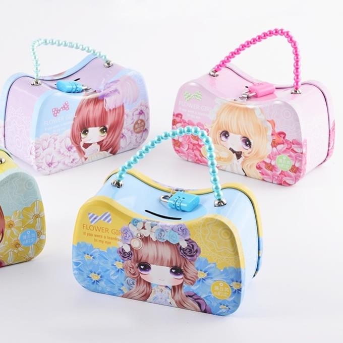 Két sắt mini hình ô tô cho bé trai bé gái