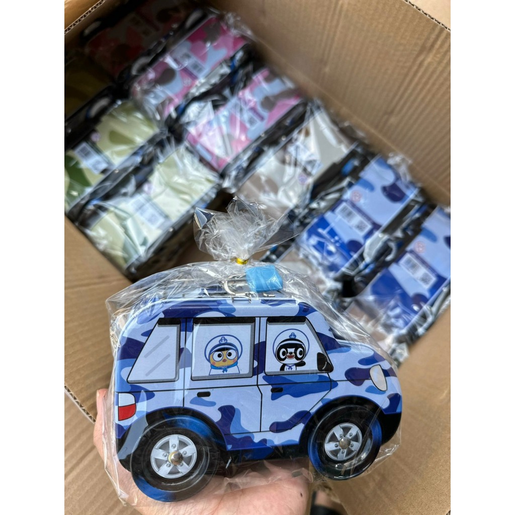 Két sắt mini hình ô tô cho bé trai bé gái