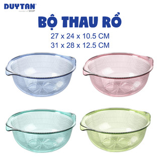 Bộ thau rổ duy tân nhựa pp trong suốt